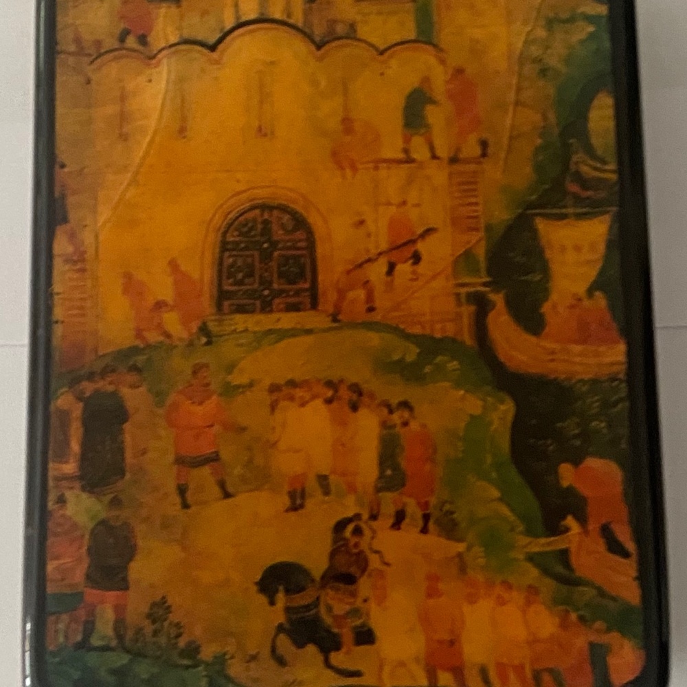 Vintage Russian Palekh Lacquer Box